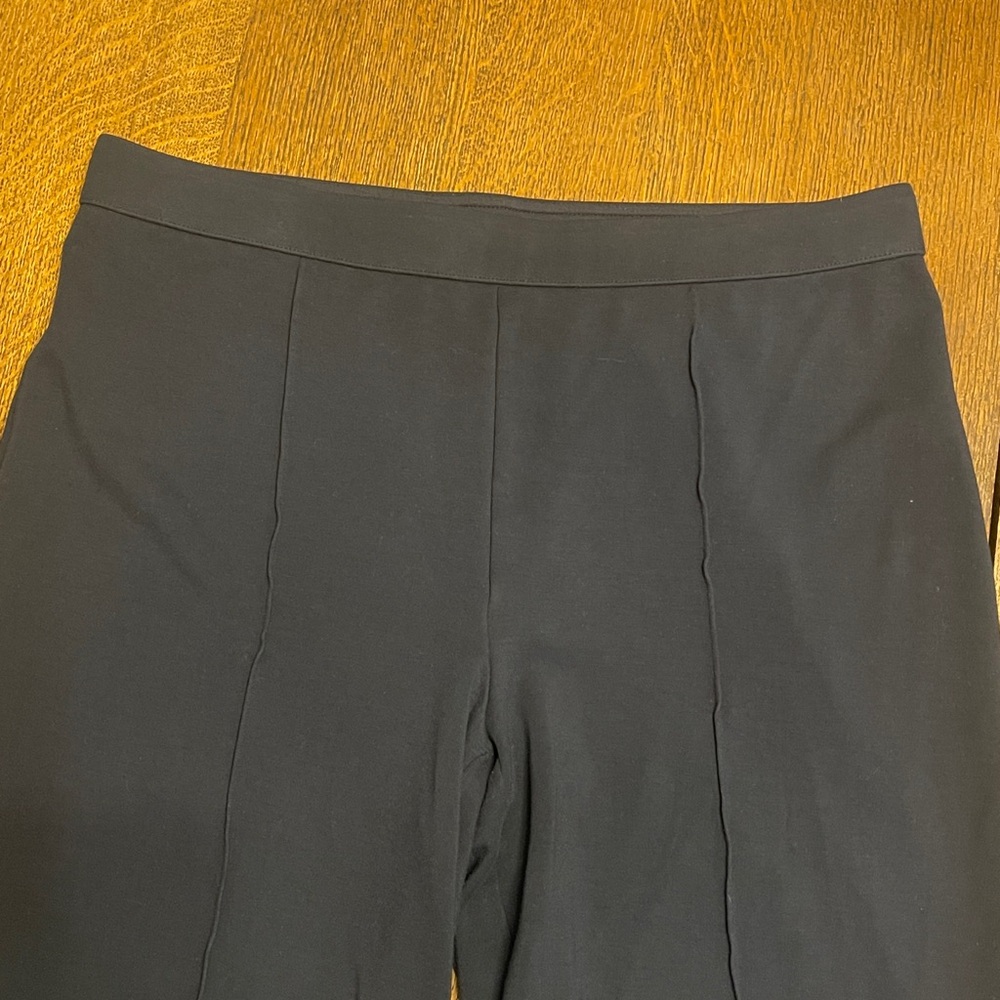 J Jill WearEver Pin-tuck Crop Navy Blue Slacks - MT